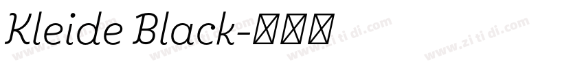 Kleide Black字体转换